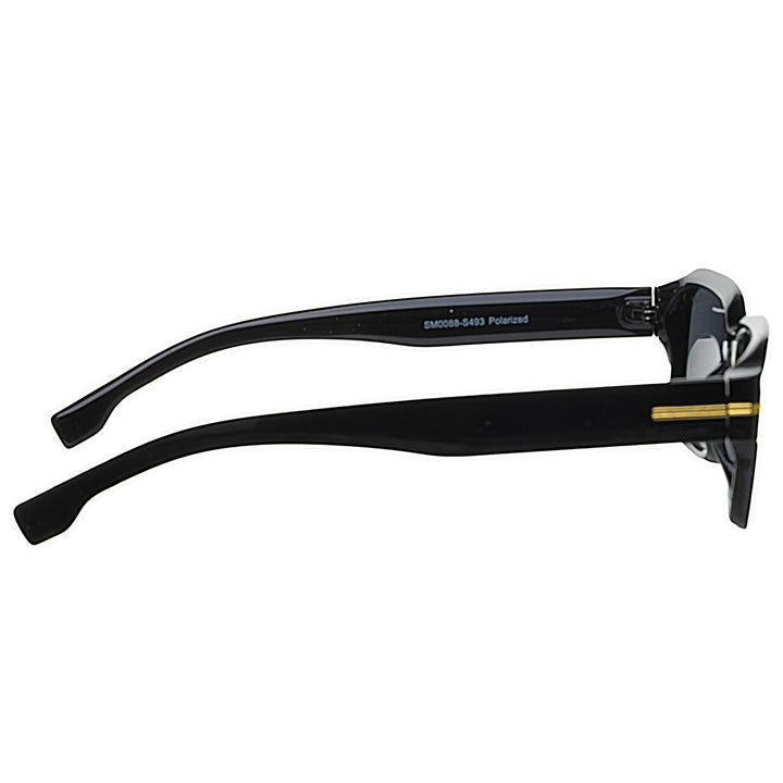 Low-profile rectangular polarized sunglasses