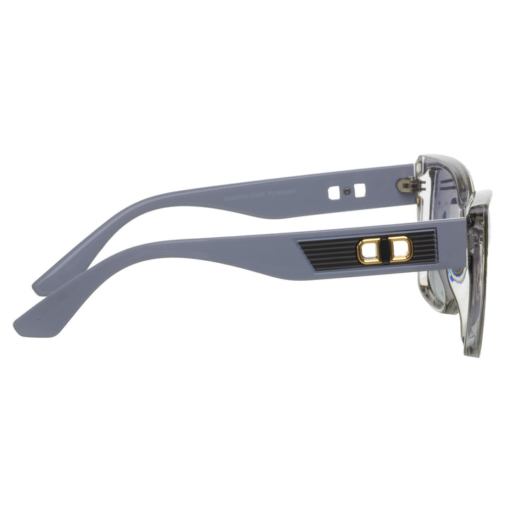 Large rectangular polarized sunglasses for women
