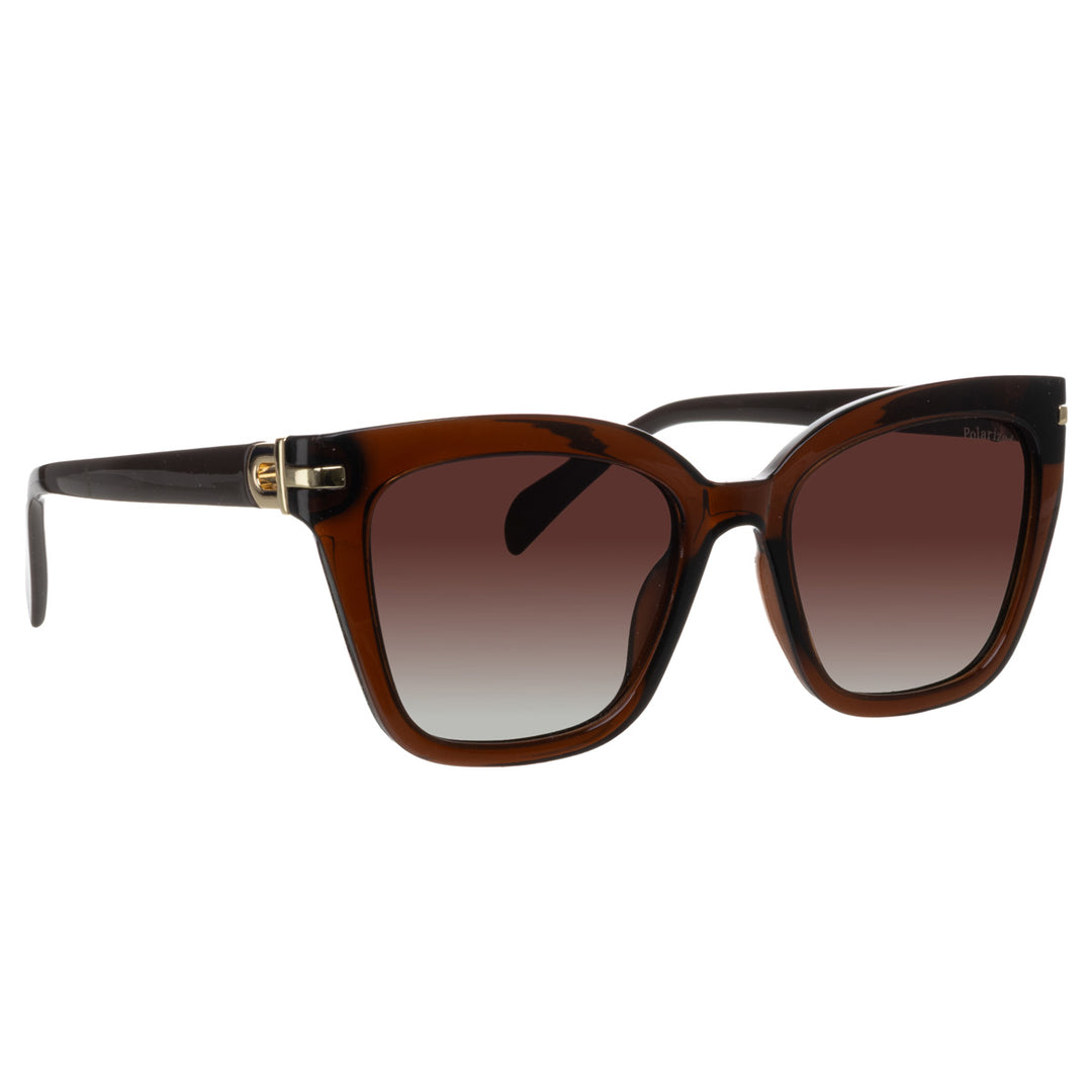 Large rectangular polarized sunglasses for women