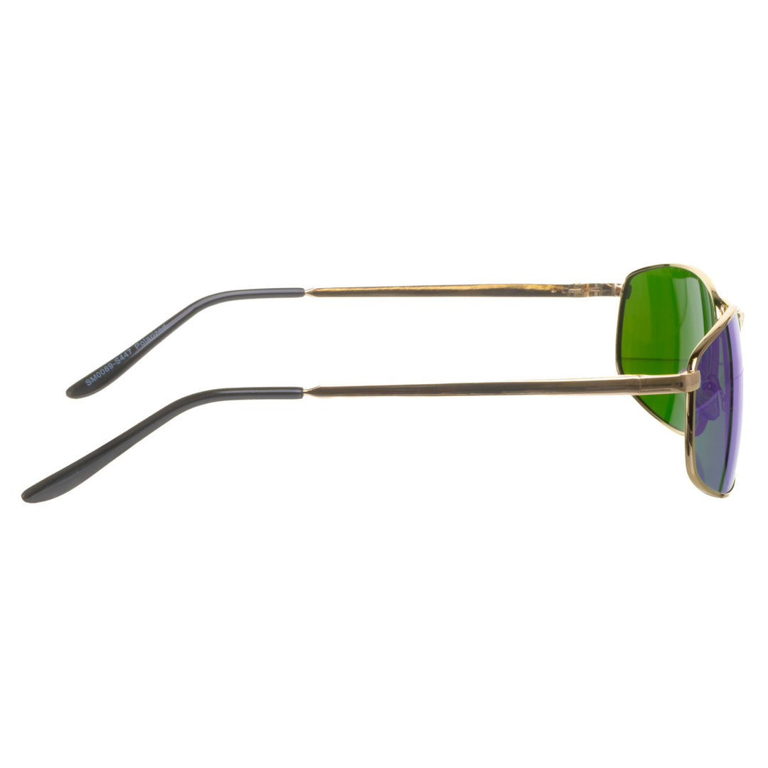 Polarized men's rectangular sunglasses