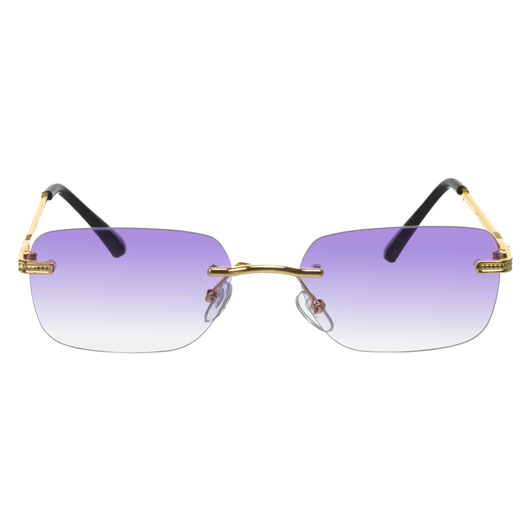 Frameless low-profile sunglasses – decorative temples