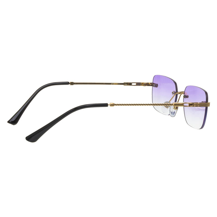 Frameless low-profile sunglasses – decorative temples