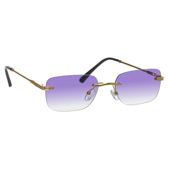 Frameless low-profile sunglasses – decorative temples