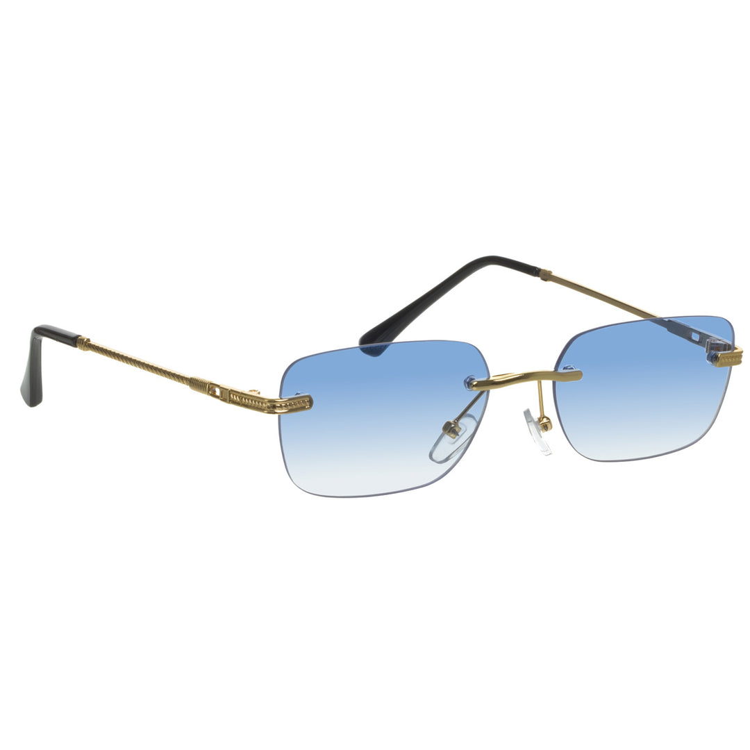 Frameless low-profile sunglasses – decorative temples