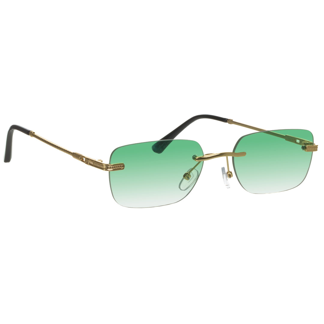 Frameless low-profile sunglasses – decorative temples