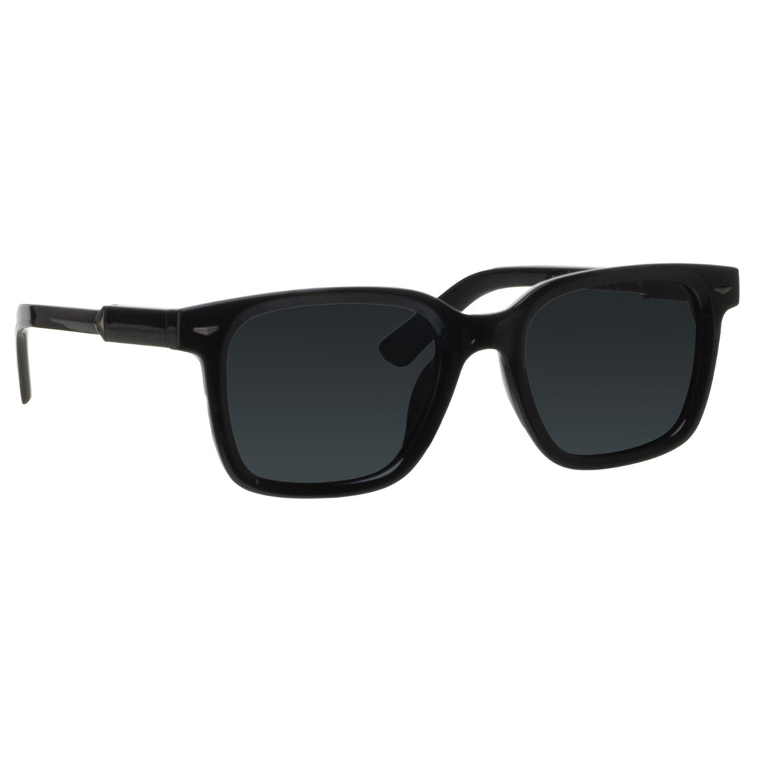 Wayfarer polarized sunglasses – angular style with metal accents