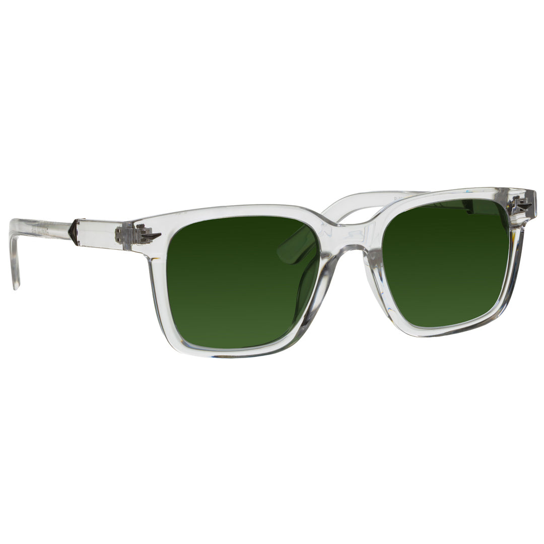 Wayfarer polarized sunglasses – angular style with metal accents