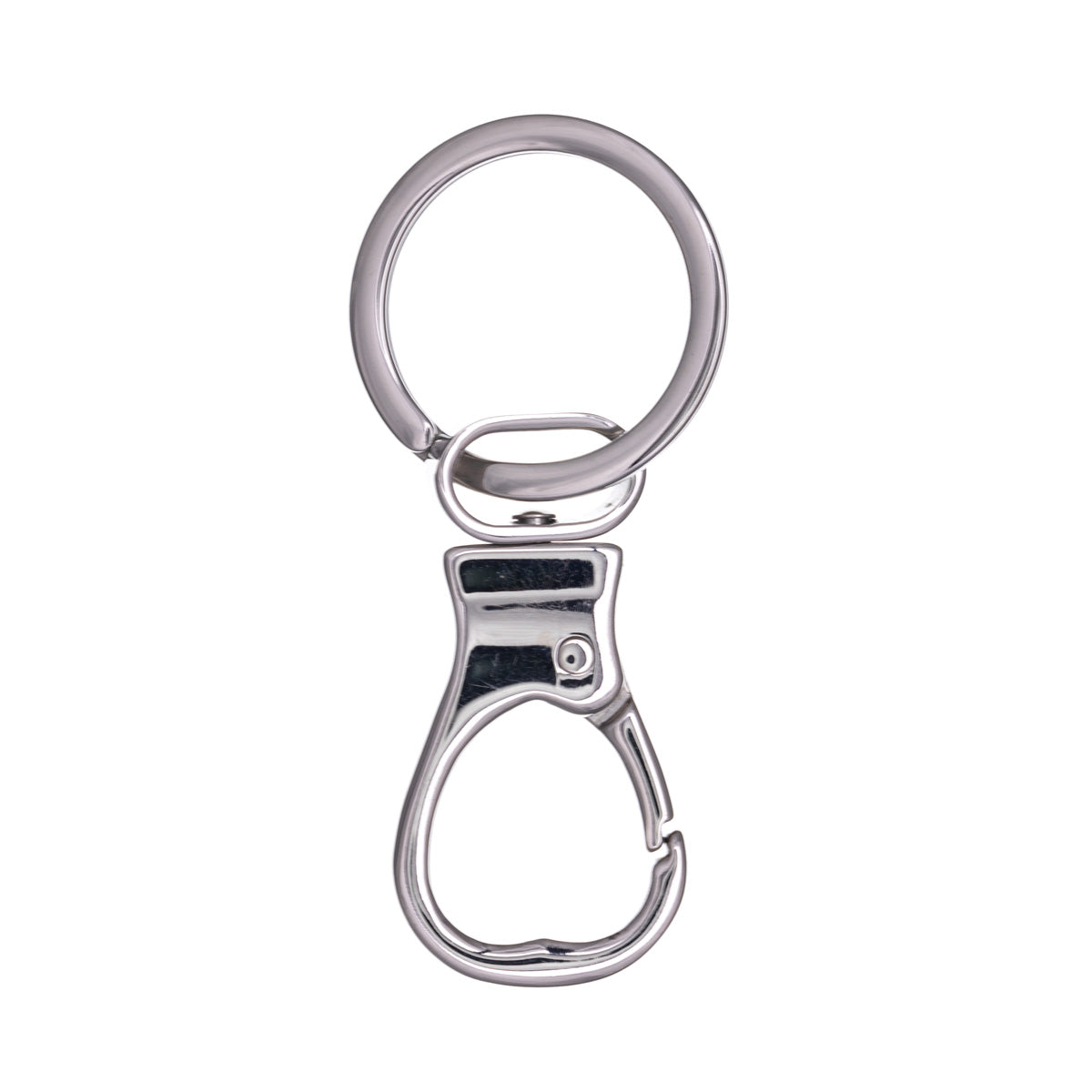 Steel key ring with quick lock carabiner (Steel 316L)