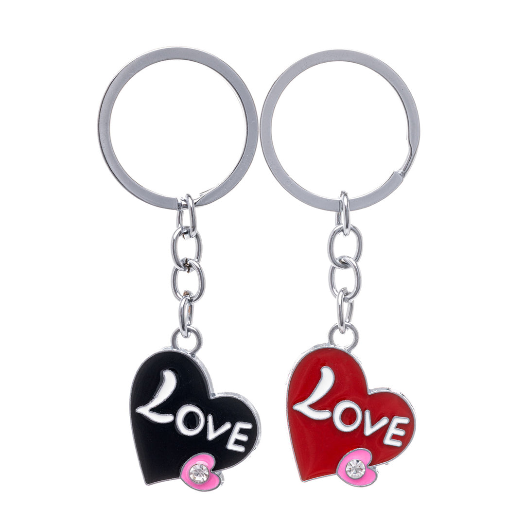 Couple jewellery heart keyring 2pcs