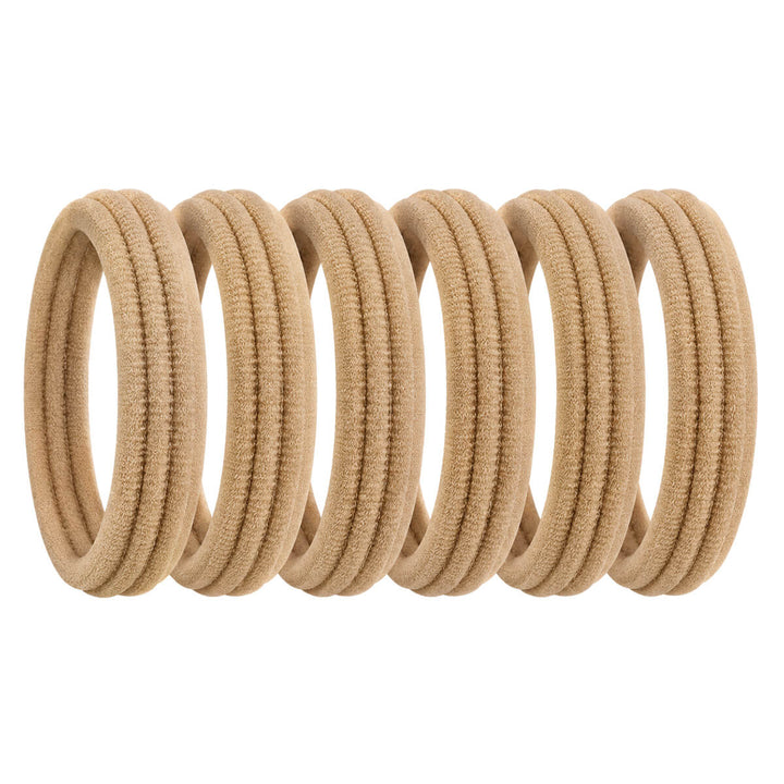 Seamless Hair Ties for Thick Hair, 6-Pack