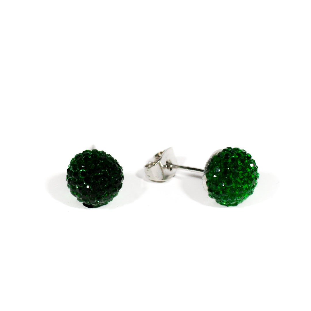 Shiny ball earrings 8mm