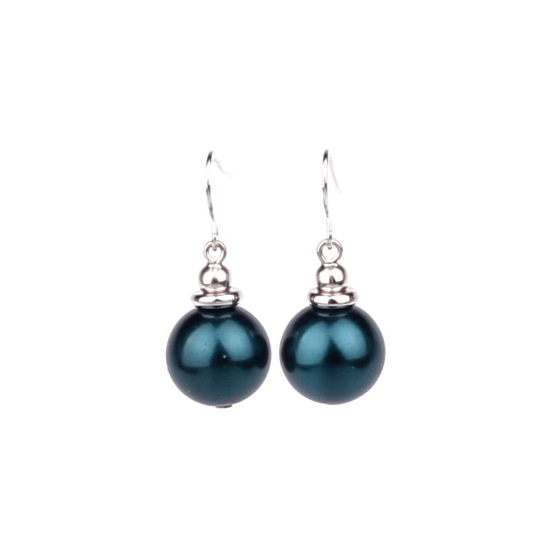 Hanging glass bead earrings (Steel 316L)