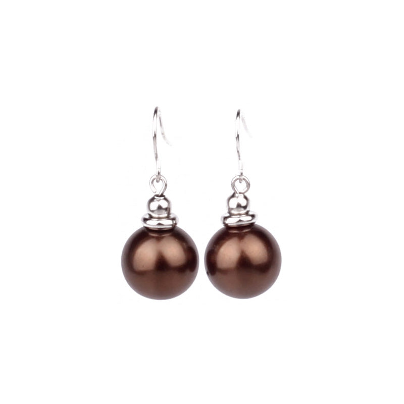 Hanging glass bead earrings (Steel 316L)