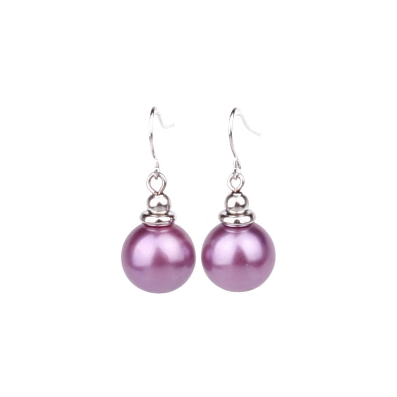 Hanging glass bead earrings (Steel 316L)