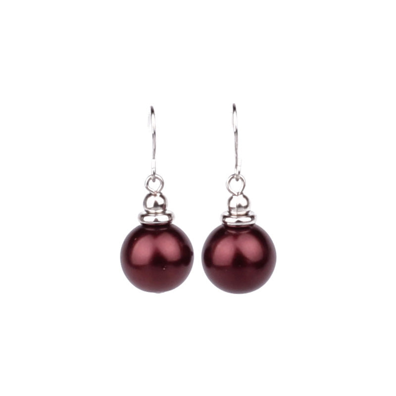 Hanging glass bead earrings (Steel 316L)