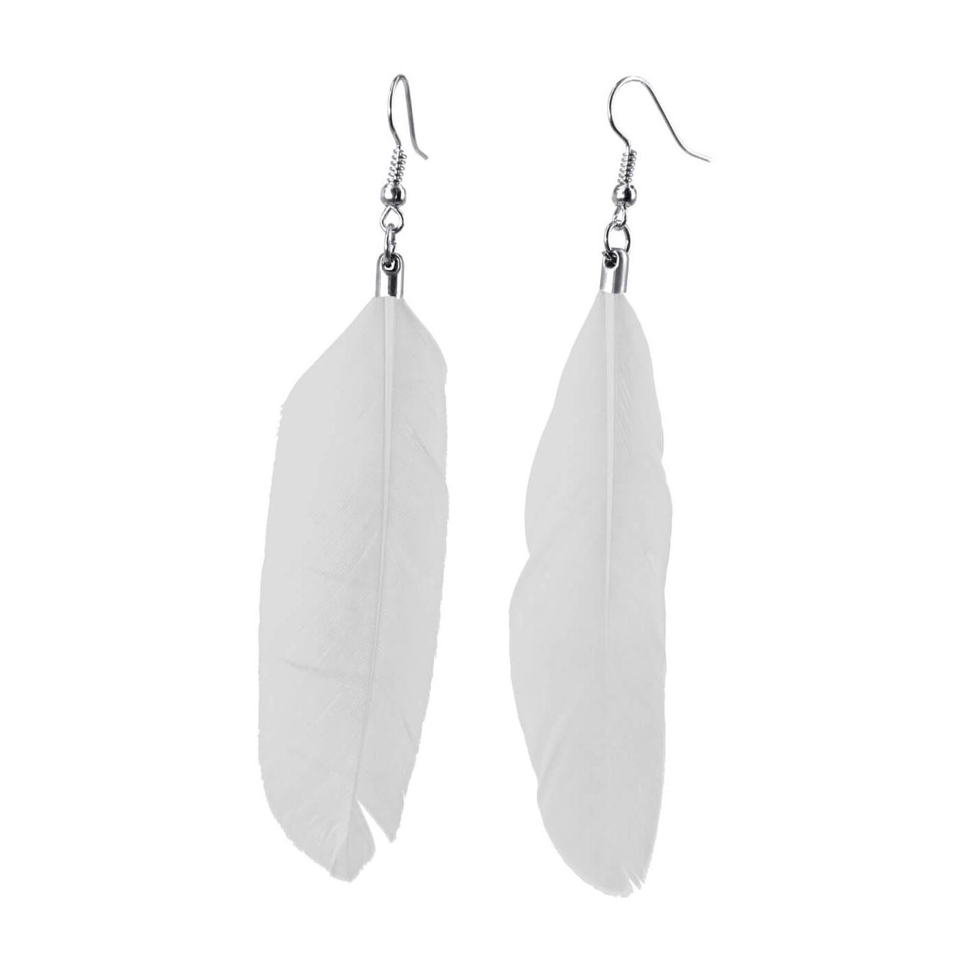 Hanging feather earrings 8cm