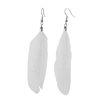 Hanging feather earrings 8cm