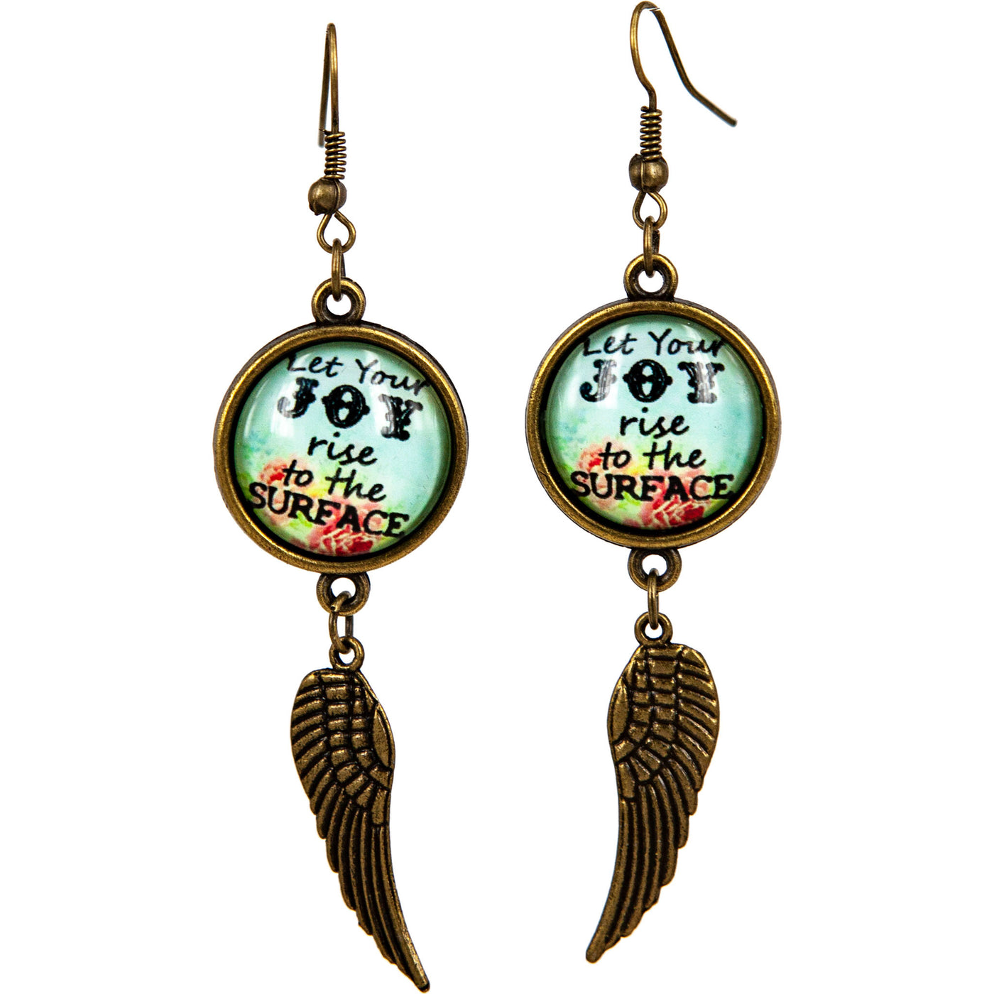 Hanging wing earrings