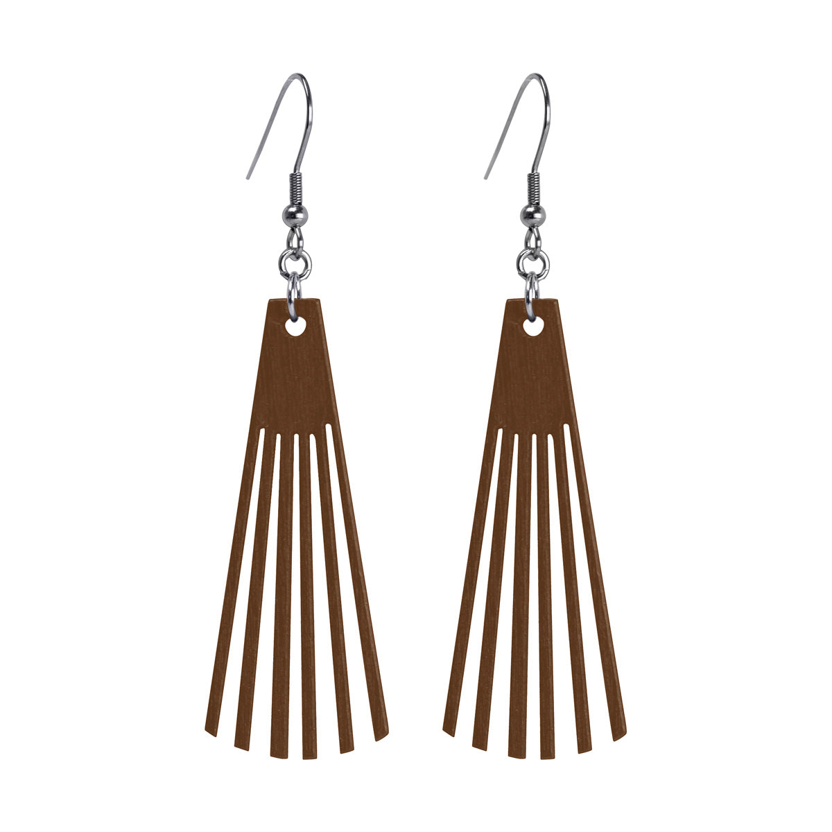 Domestic wooden earrings coke (steel 316L)