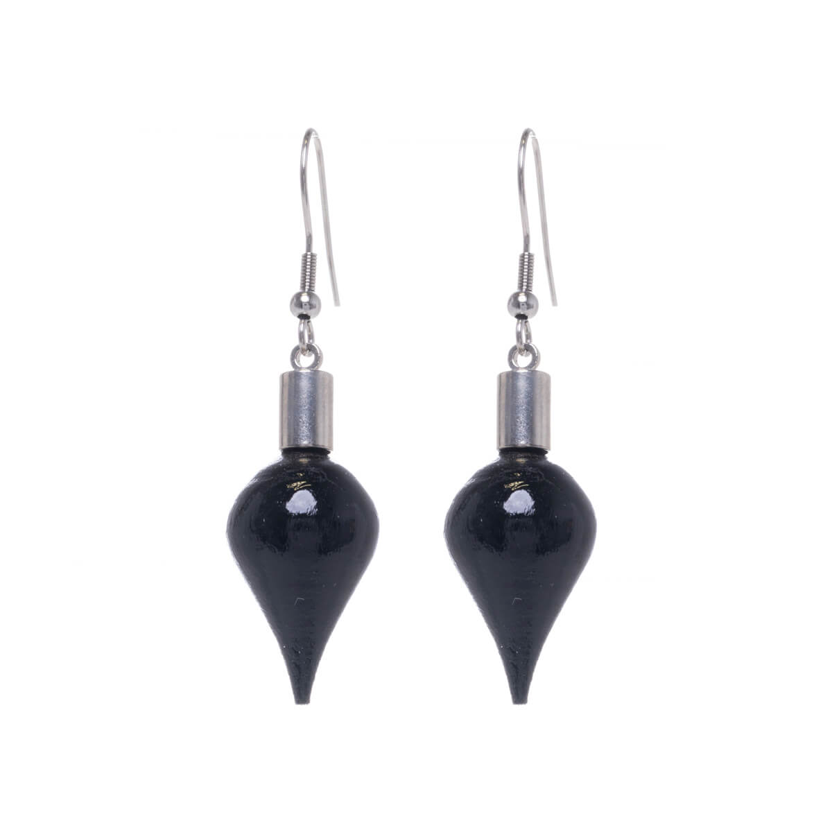 Drops domestic wooden earrings (steel 316L)