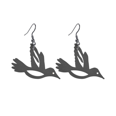 Domestic wooden jewellery swallows (steel 316L)
