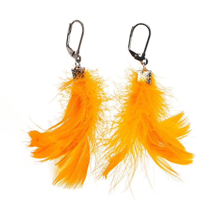 Feather earrings (steel 316L)