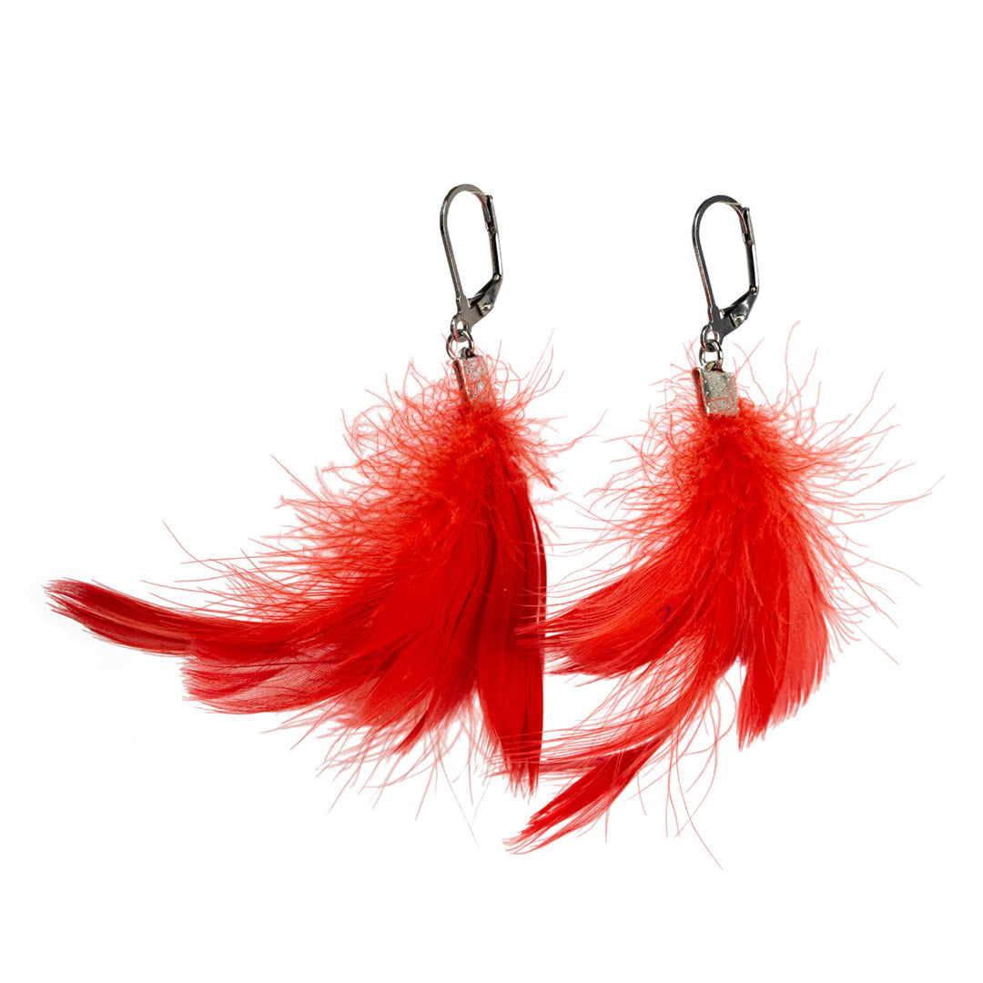 Feather earrings (steel 316L)