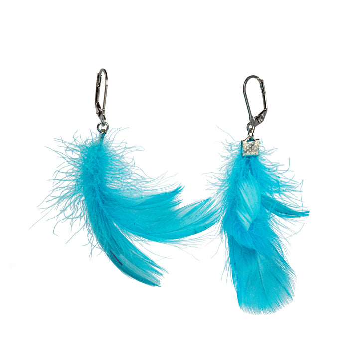 Feather earrings (steel 316L)