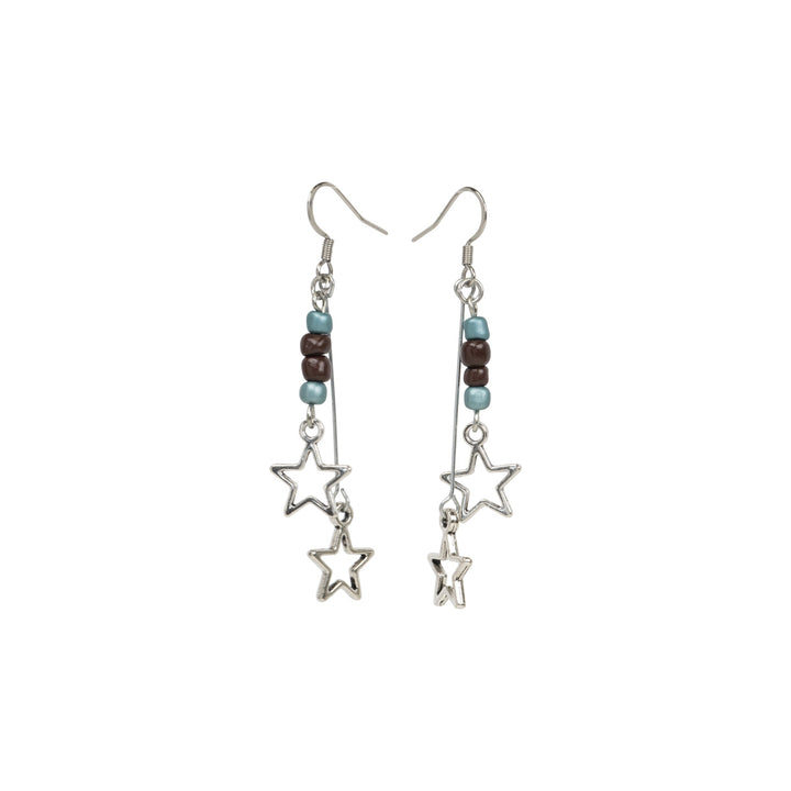 Star earrings with beads