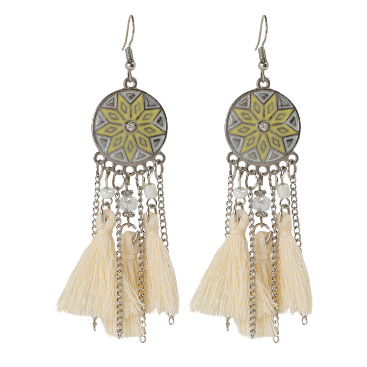 Hanging tassel earrings