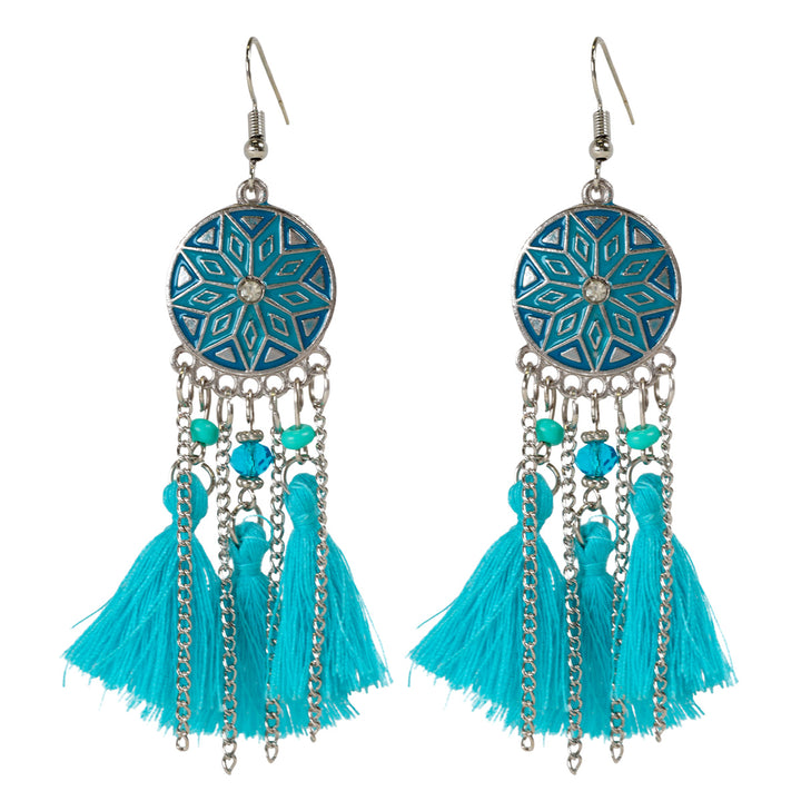 Hanging tassel earrings