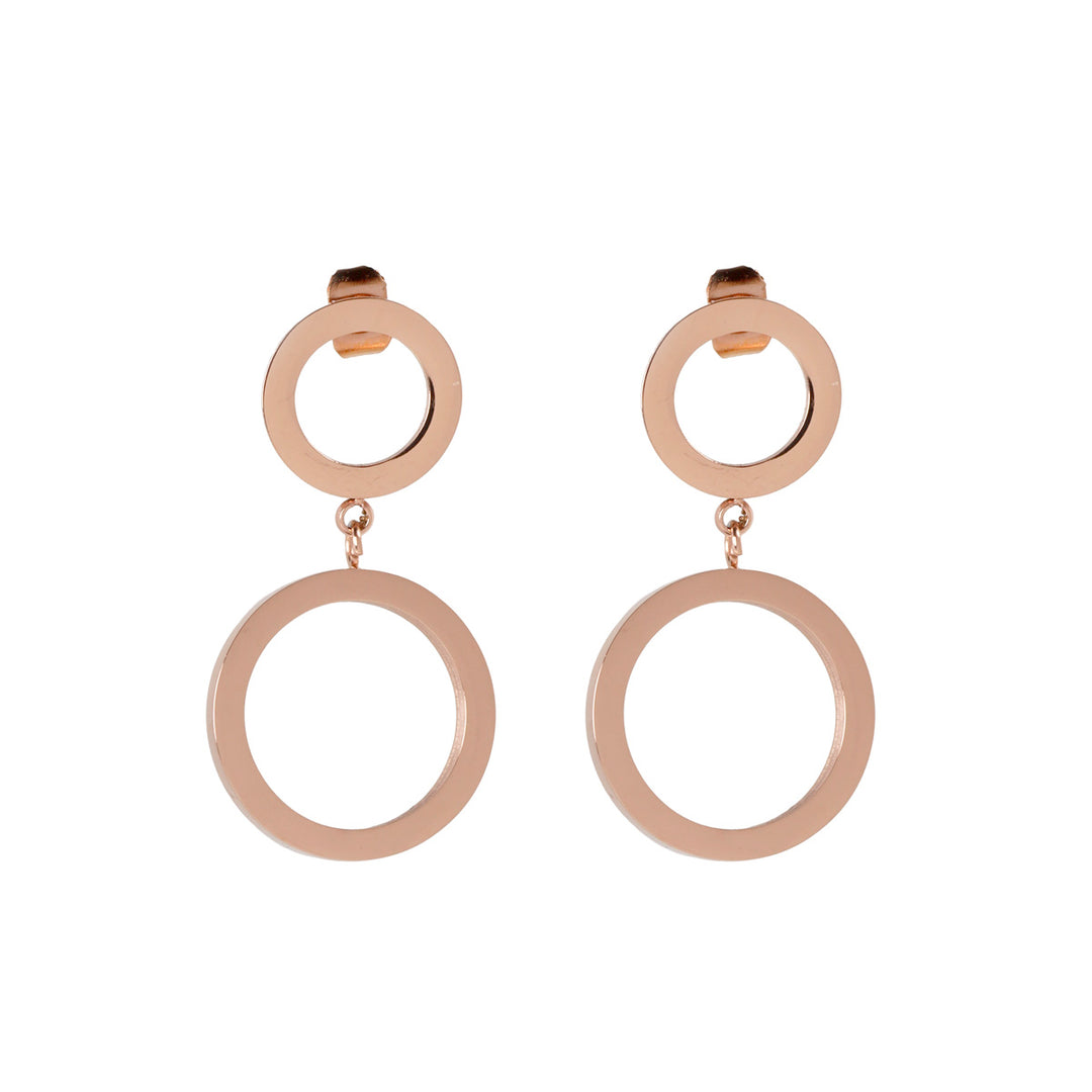 Dangling rings earring (steel 316L)