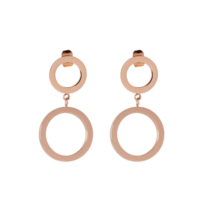 Dangling rings earring (steel 316L)