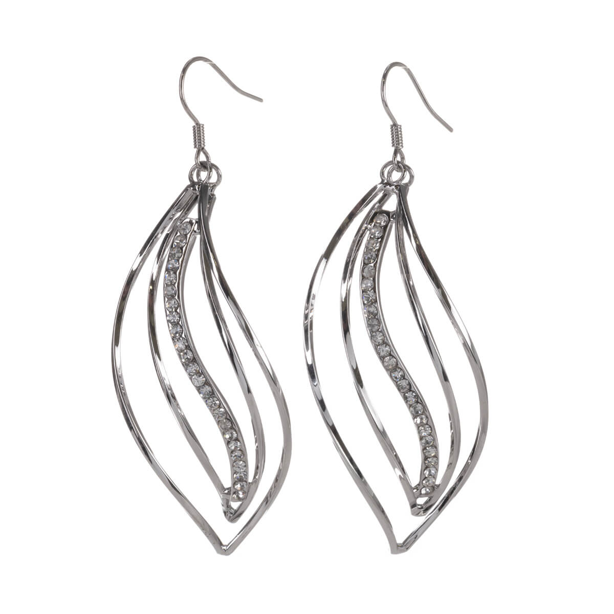 Threaded hanging party earrings