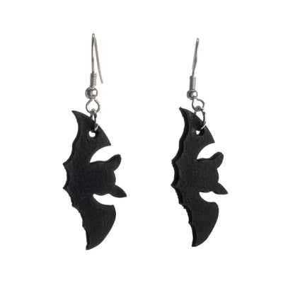 Wooden bat earrings - Made in Finland (Steel 316L)