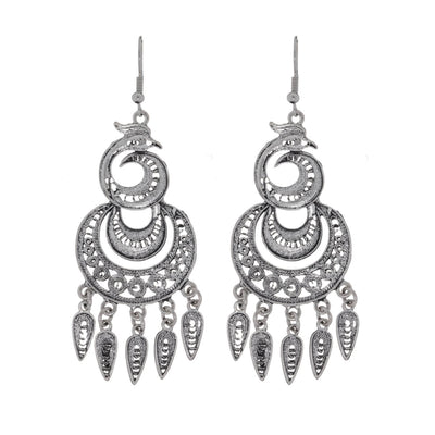 Impressive peacock earrings