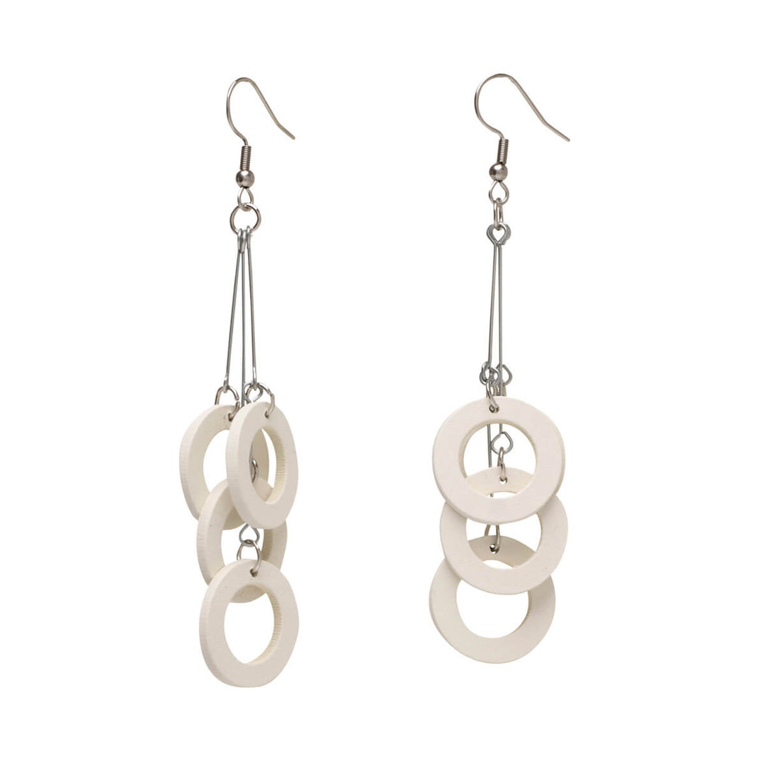 Dangling rings earring - Made in Finland (Steel 316L)