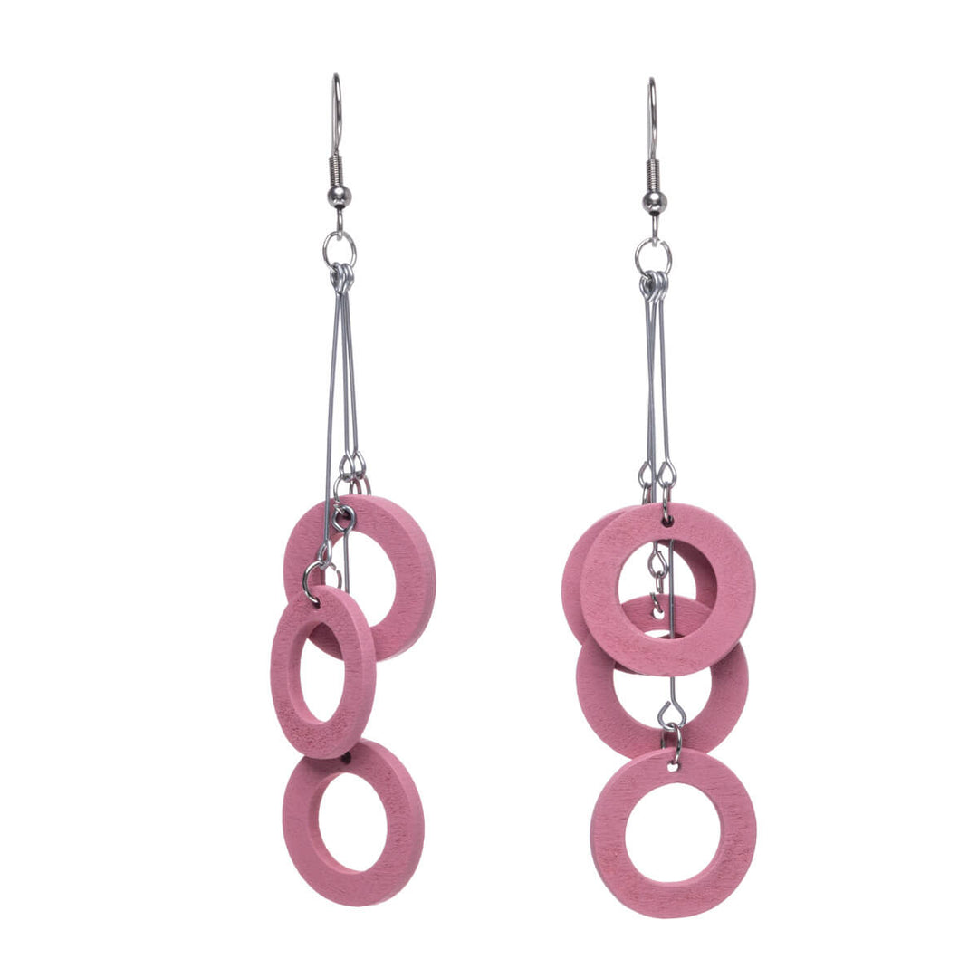 Dangling rings earring - Made in Finland (Steel 316L)