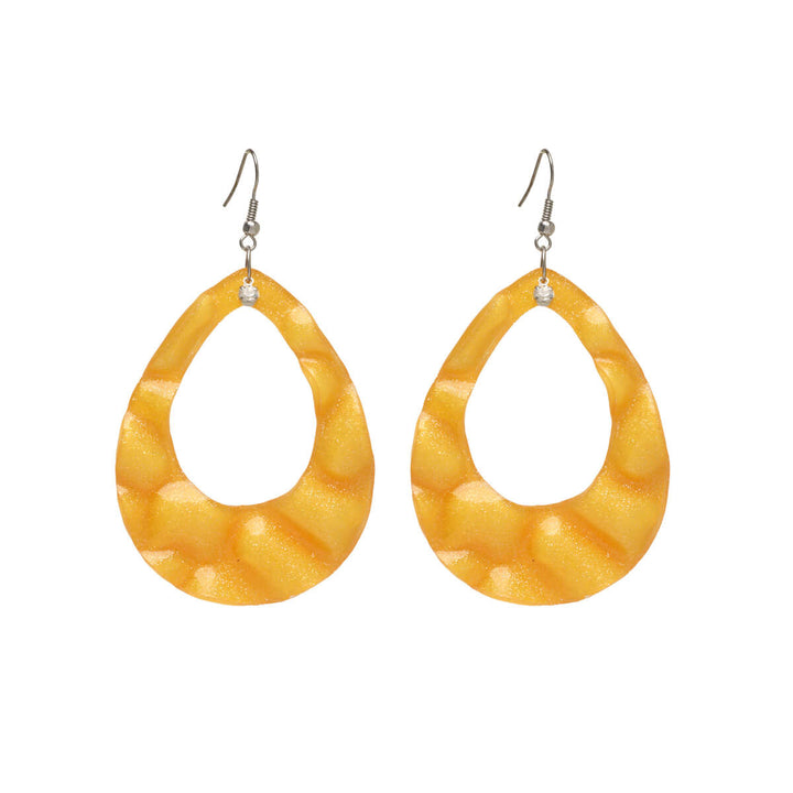 Plastic hanging earrings