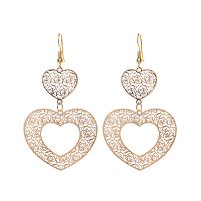 Patterned heart earrings