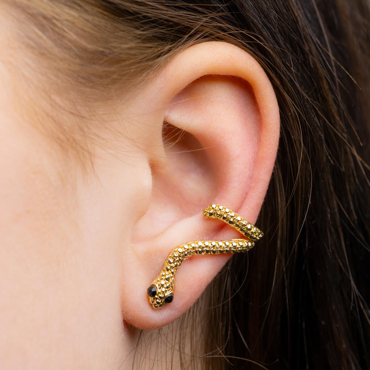 Hanging snake earrings
