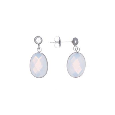 Oval hanging earrings (steel 316L)