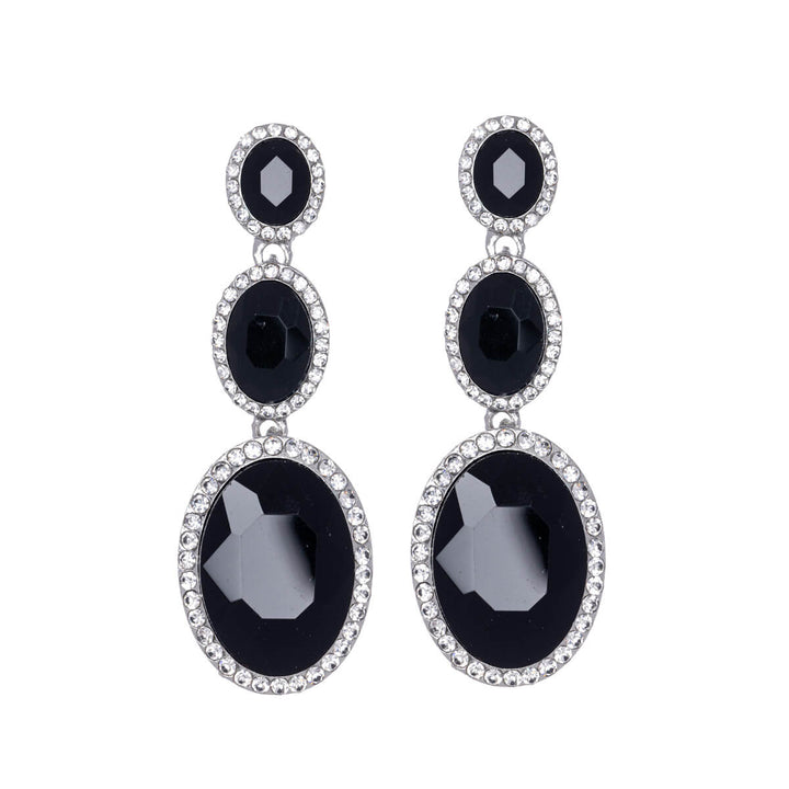 Oval for rhinestone earrings party earrings