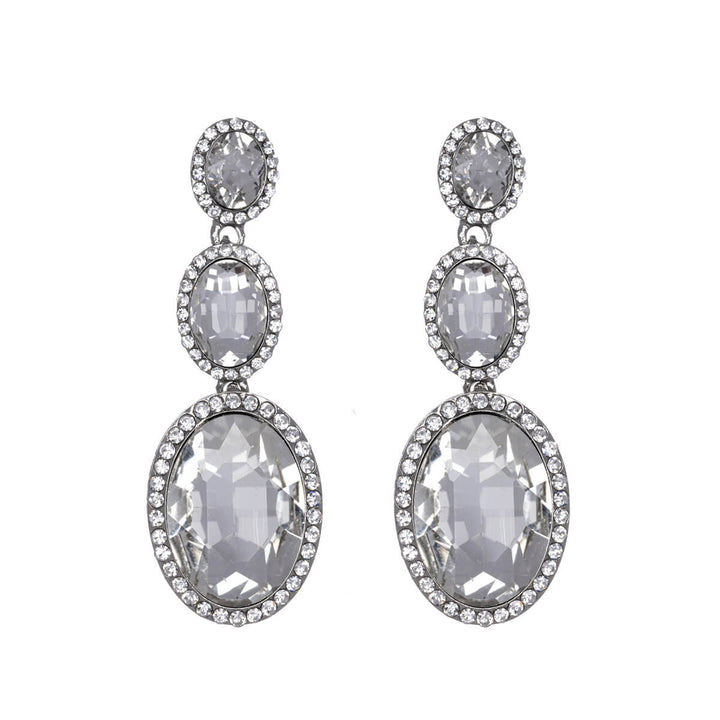Oval for rhinestone earrings party earrings