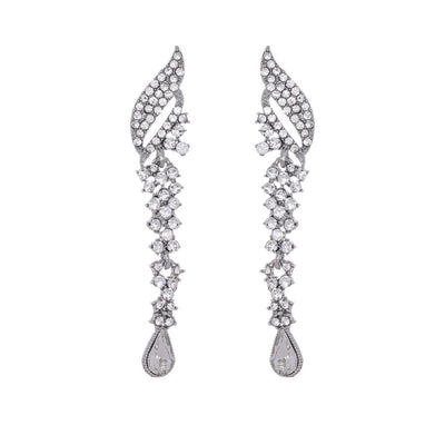 Impressive rhinestone for a party earrings
