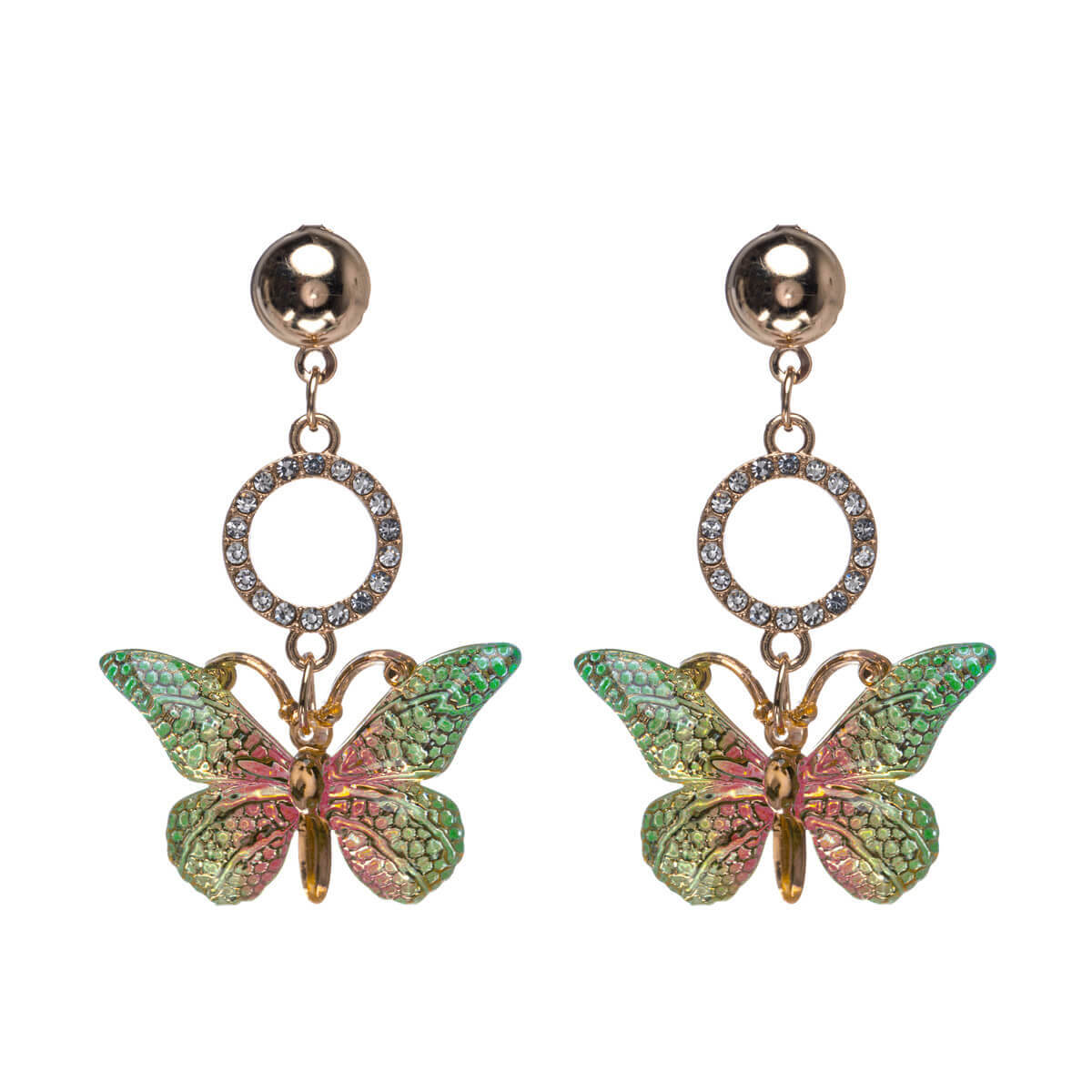 Sparkling butterfly earrings