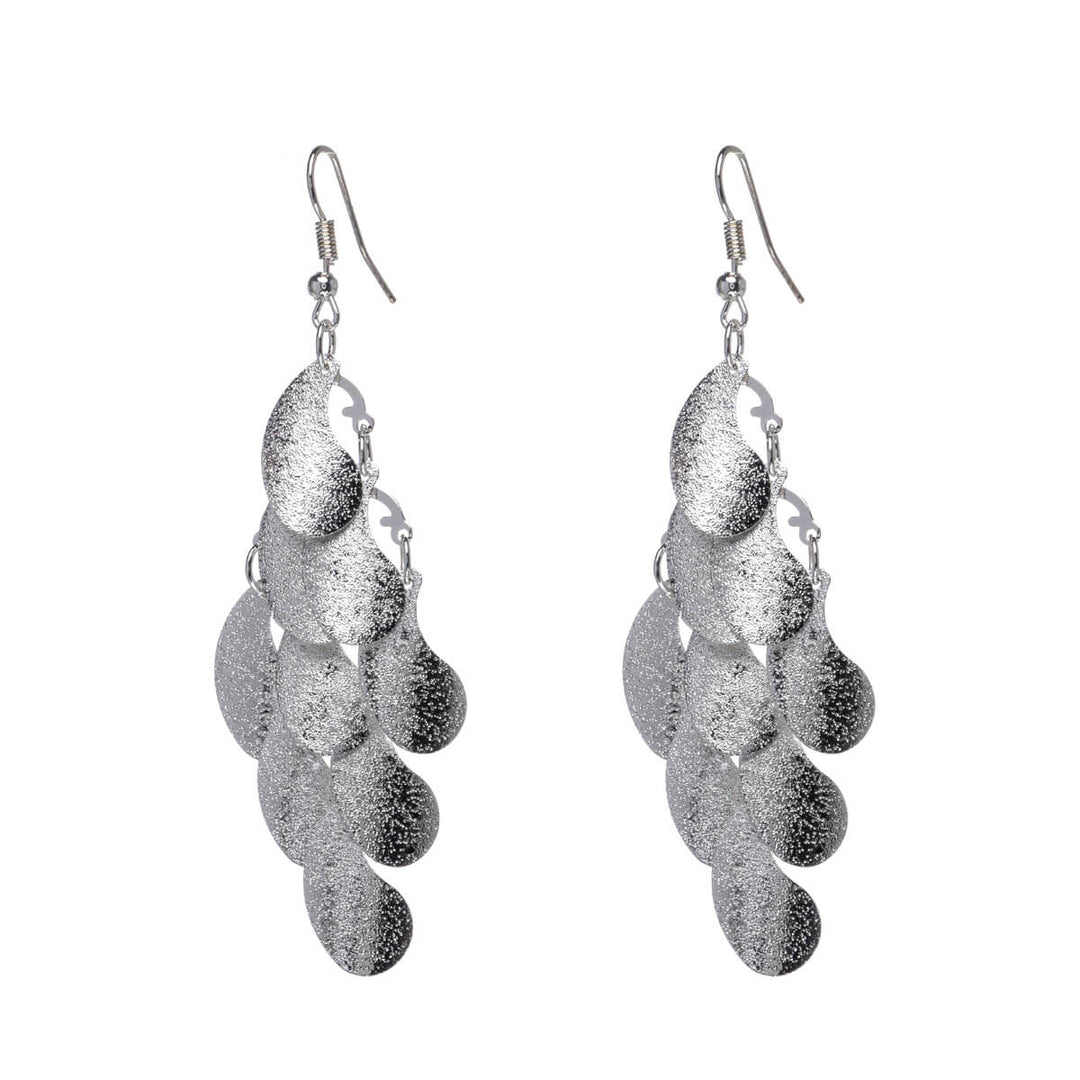 Hanging glittering teardrops earrings