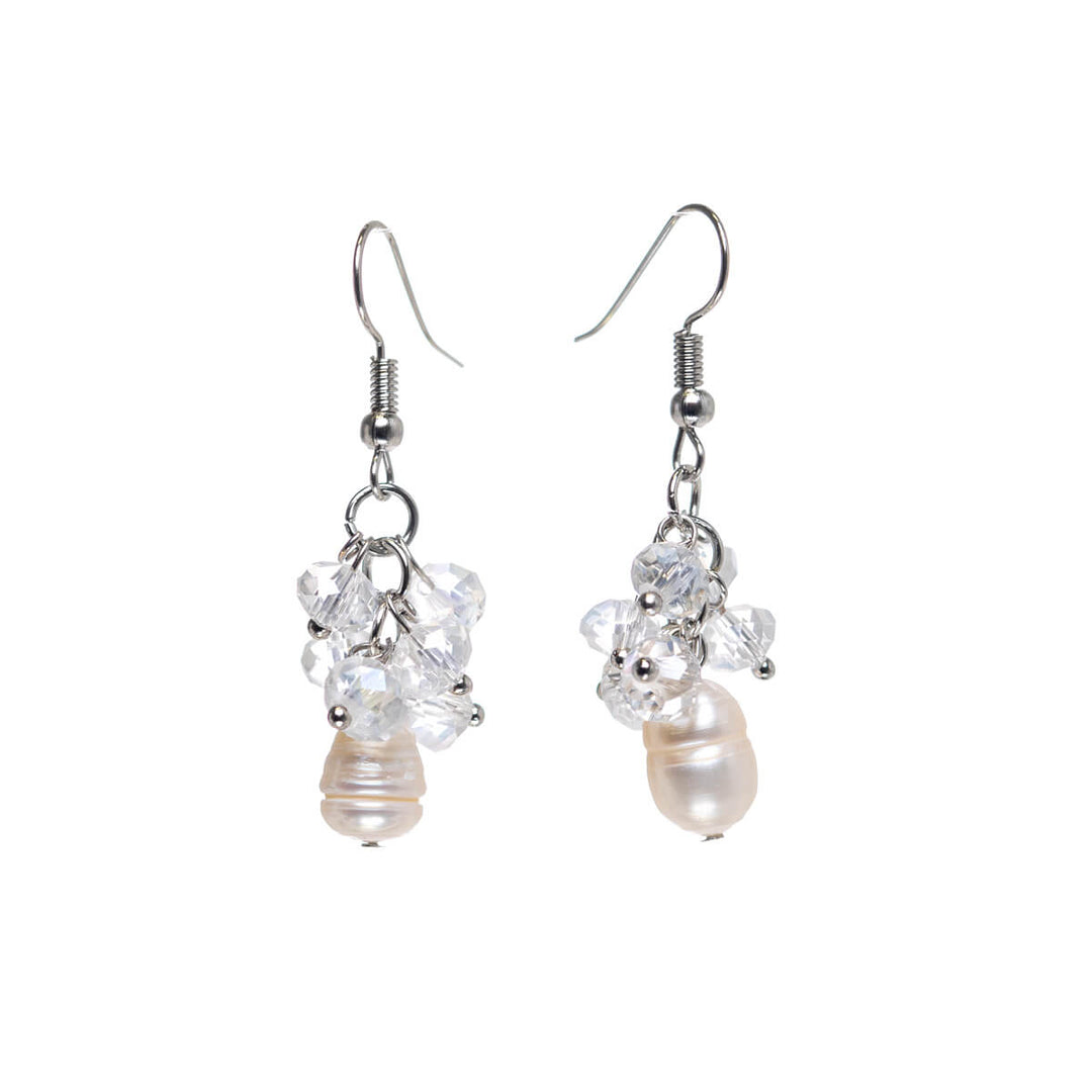 Pearl cluster earrings