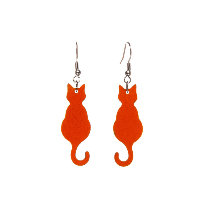 Sitting cat tree earrings (Steel 316L)