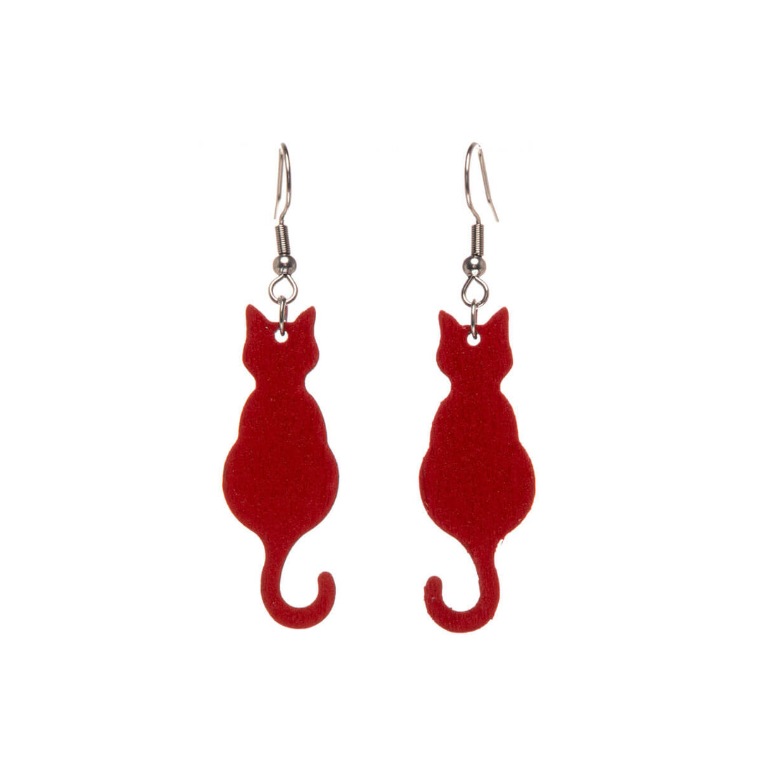 Sitting cat tree earrings (Steel 316L)